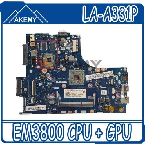 Akemy ZAUSA LA-A331P Mainboard For lenovo ideapad S415 laptop motherboard DDR3 With EM3800 cpu + GPU