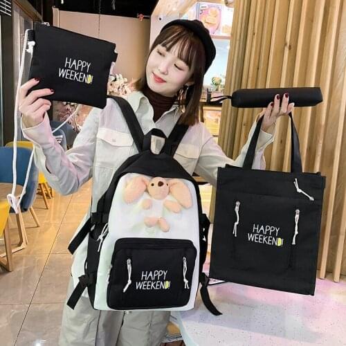 Cute Schoolbags Women Backpack Nylon Kawaii Female School Bag For Teenager Girl College Bookbag Lady Fashion Student Travel Bag
