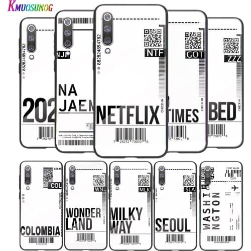 Fashion Travel Air Ticket For Xiaomi Mi 11 11i 10T CC9E 9T Note 10 Ultra Pro Lite 5G Tempered Glass Cover Shell Phone Case