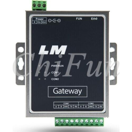 MQTT Data Acquisition Gateway Embedded Modbus, BACnet, DLT645 protocol 2*RS485 and Ethernet with power