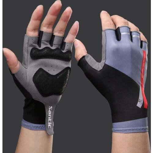 Men Cycling Gloves Short Finger Road Bike Gloves Bicycle Half Finger Gloves Breathable Comfortable Mesh Asian Size W0P061