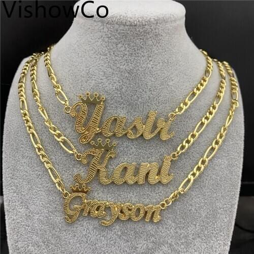 Personalize Custom Name Necklace Nameplate Acrylic Pendant Necklace Made Any Name For Sexy Women Jewelry