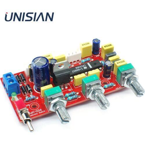 UNISIAN LM1036 OP-AMP HIFI Preamplifier tone board With treble bass volume adjustment EQ Control Preamp for home power Amplifer