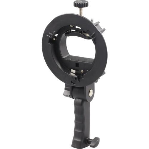 Handheld Grip S-Type Bracket Bowens S Mount Holder for Speedlite Flash Snoot Softbox Beauty Dish Honeycomb
