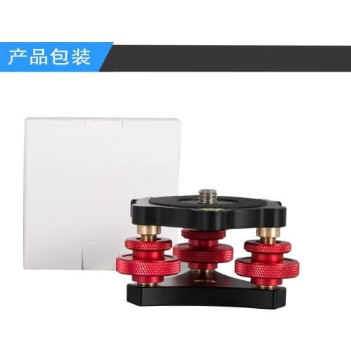 LP-64 Tripod Leveling Base with 3 Adjustment Dials for Camera Tripod