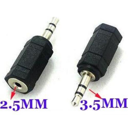 3.5mm male Plug to 2.5 mm female stereo Jack audio adapter