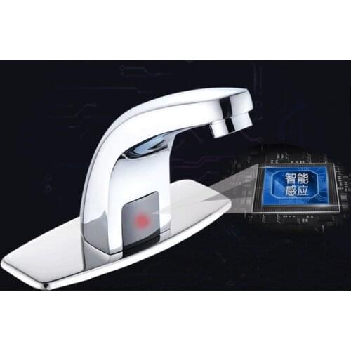 4X7B 1 Set Infrared Sensor Faucet Automatic Touchless Sink Sensor Faucets Inductive Water Tap Kitchen Bathroom Deck Mounted Taps