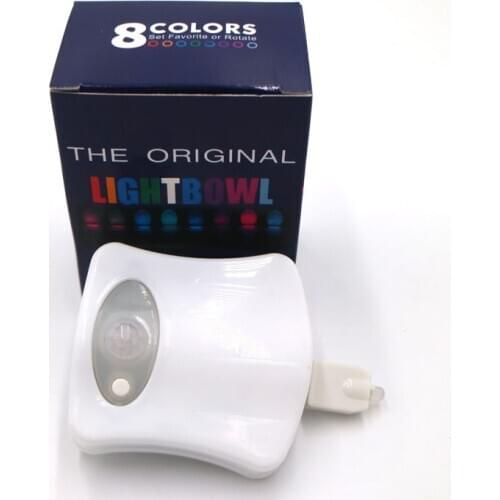 Smart Motion Sensor Toilet Seat Night Light 8 Colors Waterproof Backlight for Toilet Bowl LED Lamp WC Toilet Light Home