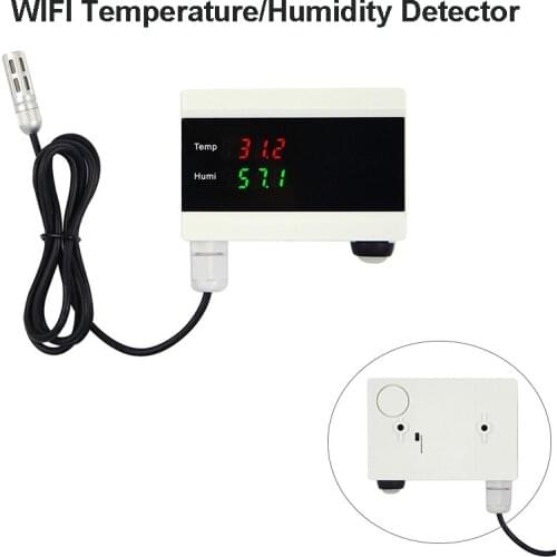Smart WIFI Temperature/Humidity Sensor Detector Thermostat Controller Indoor Hygrometer Thermometer Alarm App Control