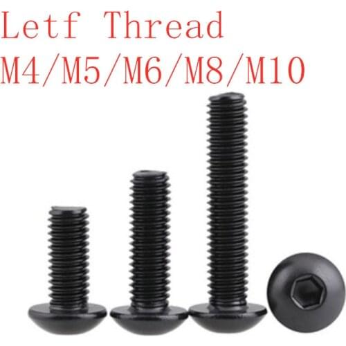 Left hand thread screws M4 M5 M6 M8 M10 M12 Grade10.9 ISO7380 Hex socket button head cap screw