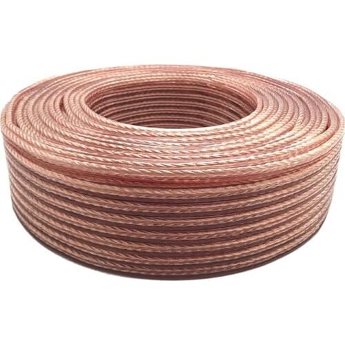 High Quality DIY Bulk Cable OFC Speaker Cable Hi-Fi Audio Line Cable Oxygen Free Copper Speaker Wire For Amplifier Audio System