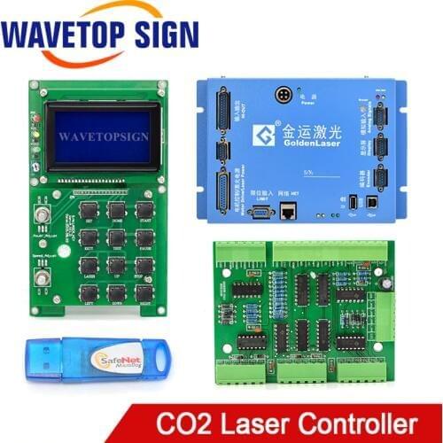 Golden Laser Cutting Machine Mainboard Control Card Offline Card Display Control Panel Dongle Signal Conversion Board+Cable