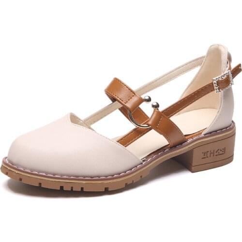 2021 Hot Elegant Women Pumps Comfy Loafers Fashion Ladies Mid Square Heel Mujer Office Dress Shoes Summer New Trend Footwear