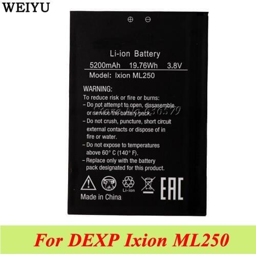 10PCS/LOT For DEXP IXION ML250 Batterie Bateria Accumulator AKKU 5200mAh