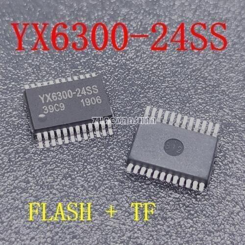 10pcs X YX6300-24SS YX6300 Serial mp3 spots feature MP3 programs can be linked to U disk TF card SD card chip YX6300-24 IC