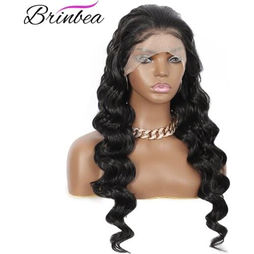 Brinbea 26 Inch Synthetic Curly Hair 360 Swiss Lace All Round 13X4 Lace Front Wigs with Baby Hair Heat Resistant for Black Women