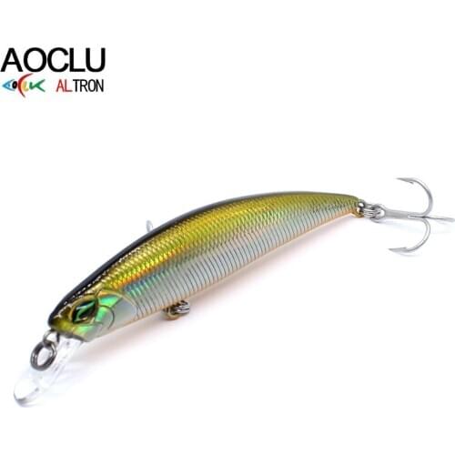 AOCLU wobblers Jerkbait 10 Colors 7cm 8.6g Hard Bait Small Minnow Crank Fishing lures Bass Fresh Salt water tackle sinking lure