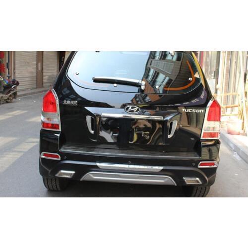 Car ABS Chrome Front+ Rear Tail Light Lamp Cover Trim For Hyundai Tucson 2006-2013 Free Shipping