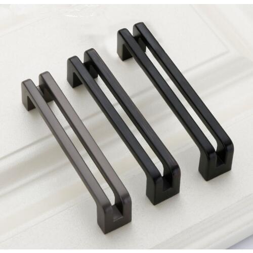 Black Zinc Alloy Kitchen Handles Drawer Handles Cabinet Knobs and Handles Furniture Handle Cupboard Handle Drawer Pulls