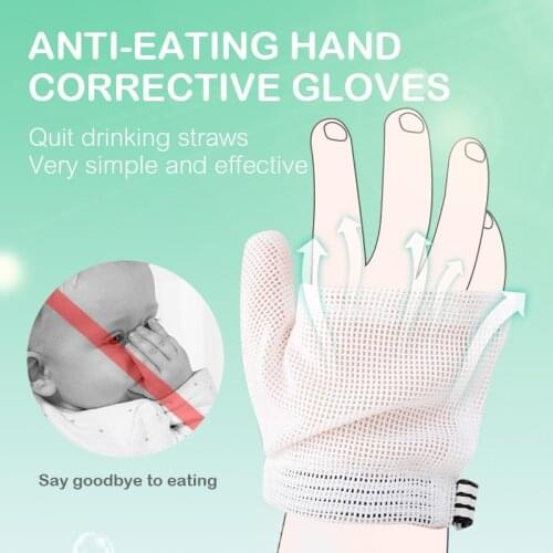 Baby Anti-eating Hand Gloves Breathable Net Newborn Teething Mittens Baby Anti Scratching Protection Face Correction Gloves Gift