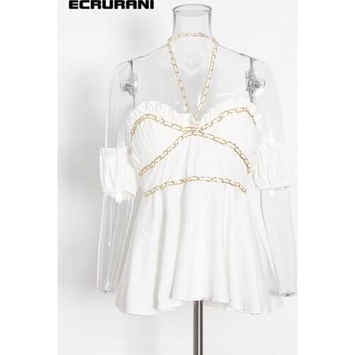 ECRURANI Sleeveless Blouses