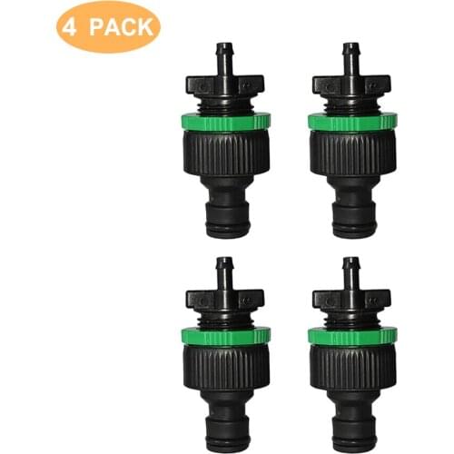 4Pcs 1 / 4 '' Fittings Quick Coupler Garden Watering Faucet Hose Fitting Irrigation System Thread Adapter