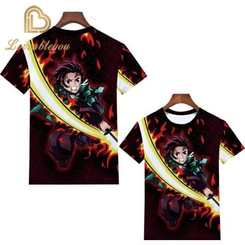 Demon Slayer T Shirt Men Women Sweatshirt 3D Print Anime Kamado Nezuko Short Sleeve Hip Hop Streetwear Tops O Neck Pullover