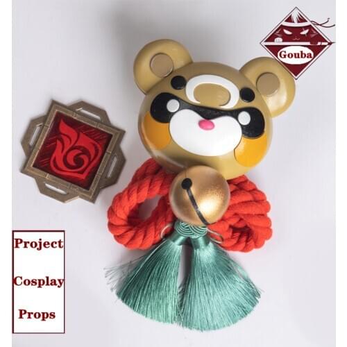 Game Genshin Impact Props Anime Project Accessories Xiang Ling Gouba Bear Bell Eye of God Belt Halloween Kids Gift Toy Handmade