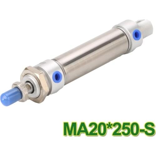 Ma20-250 Airtac type MA Series Stainless Steel Around Mini Cylinder 20mm bore size 250mm stroke MA20*250