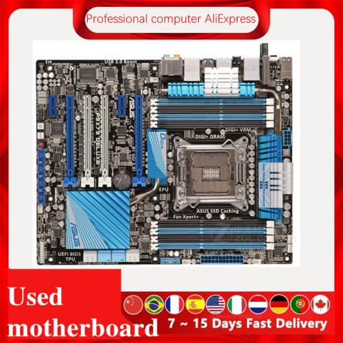 For ASUS P9X79 Deluxe Original Used Desktop X79 X79M 2011 Socket LGA 2011 Core i7 LGA2011 DDR3 Motherboard