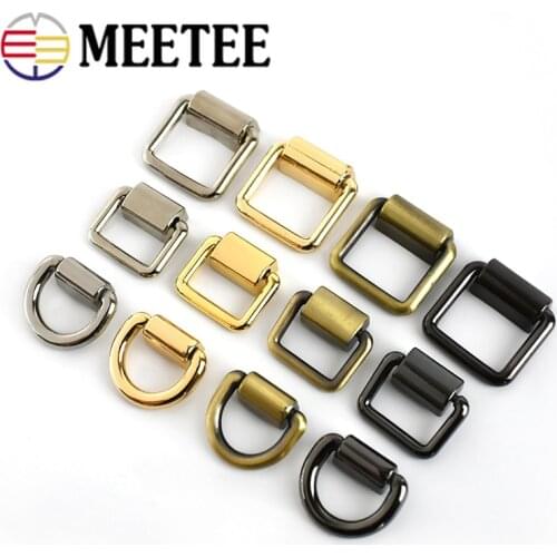 10/20pcs 15/16/19mm Metal O D Ring Buckles Bag Strap Side Clip Hanger Bags Shoulder Chain Link Buckle DIY Hardware Accessories