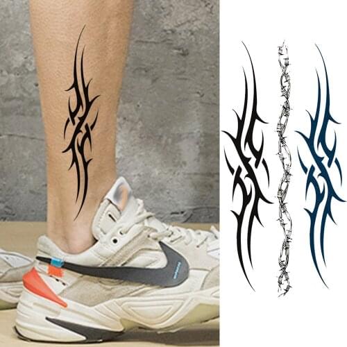 Minimalist Thorns Temporary Tattoos Sticker Waterproof Creative Body Art Tatoo Fake Fashion Decoration Tatoo For Women Men Party