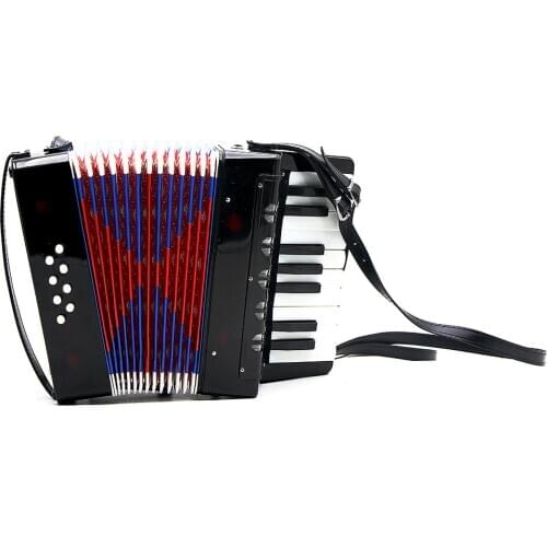 High Quality 17-Key 8 Bass Mini Small Accordion Educational Musical Instrument Rhythm Band Toy for Kids Children