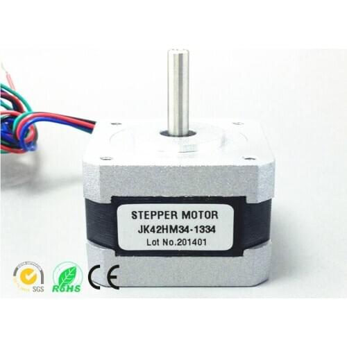 NEMA17 0.9° 42mm*34mm 1.3A 4-Wire 2-Phase Hybrid Stepper Motor 2.2Kg.CM 42BYGH Bipolar Step Stepping Motor JL42HM34-1334