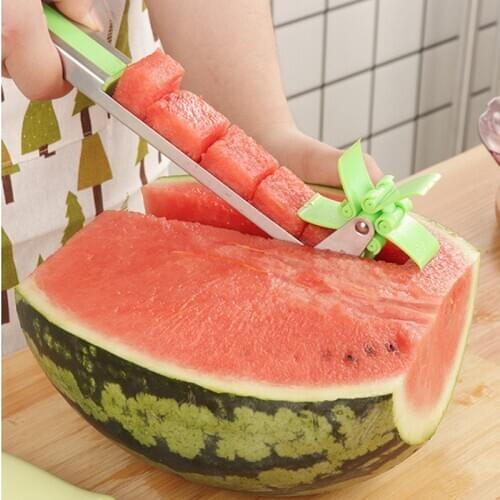 NEW Watermelon Cutter Multi Melon Slicer Cutting Machine Stainless Steel Windmill Fruit Household Artifact Kitchen Tool