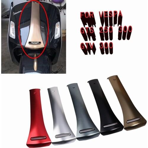 For VESPA GTS 250 300 GTV 300 front horn cover small panel long tie Front Head Fairing Cover Motorcycle CNC Aluminum Accessories