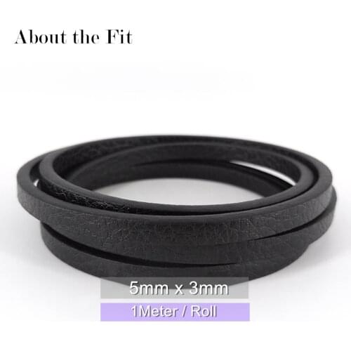 About the Fit 1M 3X5mm Cow Leather Choker Flat Real Leather Cord DIY Necklace Thread Collar Ring Rope Jewelry Making Accessories
