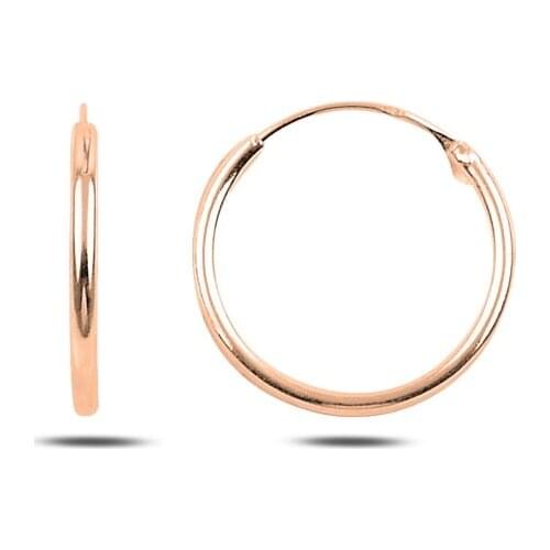 Silver 925 Sterling 18mm Simple Ring Earrings