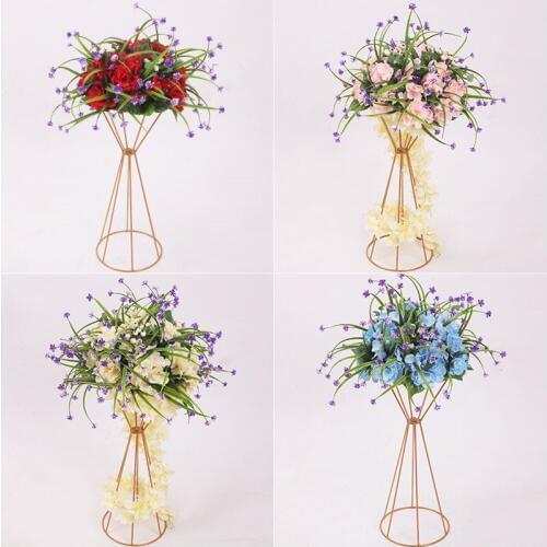 Wedding Simulation Road Lead Flower Roman Column Flower Stand T Stage Decoration Festival Party Background Layout