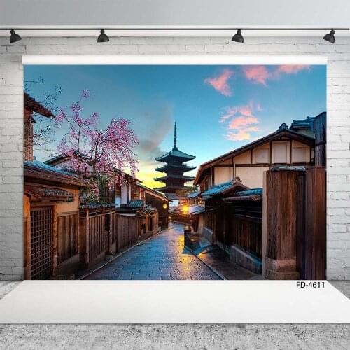Vintage Buildings Street Tower Photography Background Vinyl Cloth Backdrop for Lover Baby Children Portrait Photocall Fond Photo
