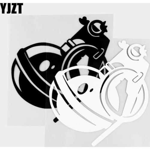 YJZT 15.3×13.5CM Dangerous Bomb Weapon Car Sticker Creative Vinyl Decal Rear Window Glass Decoration Black / Silver 20C-0464