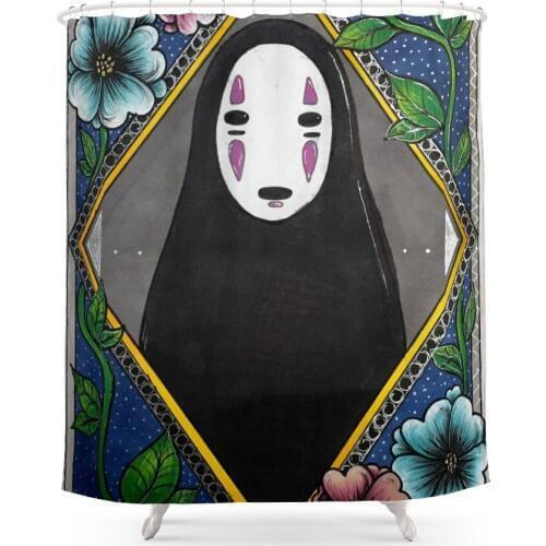 No Face Shower Curtain Japan Anime Shower Curtain Bathroom Cartoon