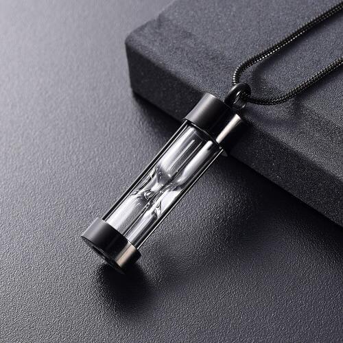 IJD9400 Clear Hourglass Urn Necklace Cremation Jewelry Pendants for Ashes,Timeless Hourglass Memorial Necklace for Women