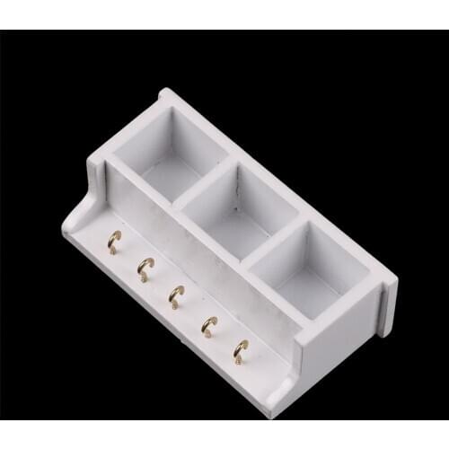 1/12 Scale Dollhouse Miniature Kitchen Wood Wall Rack White Doll House Decoration Accessories Toys Gift For Kids