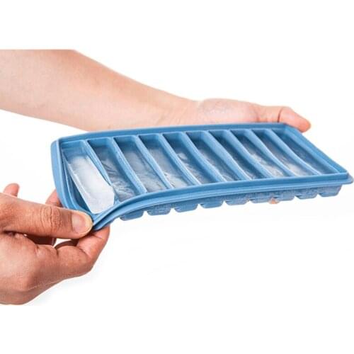 10-Cavities Ice Cube Tray Mould Ice Cubes Silicone Mold Ice Cream Making Mould with Spill-Proof Lids for Whiskey