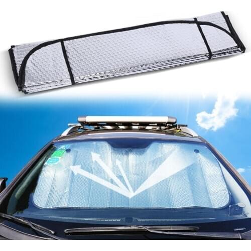 130x60cm Foldable Car Visor Cover Front Rear Block Window Windshield Sunshade Sun Shade Protector UV Block