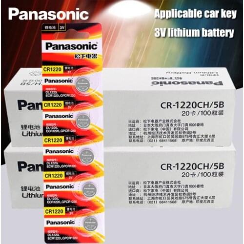 200pcs Original Panasonic CR1220 Button Cell Batteries CR 1220 3V Lithium Coin Battery BR1220 DL1220 ECR1220 LM1220