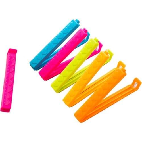 New 5Pcs Portable Kitchen Storage Food Snack Seal Sealing Bag Clips Sealer Clamp Plastic Tool 11*1.4*1.3CM