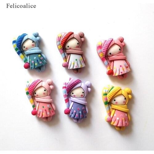 6pcs/Lot Cartoon Princess Flatback Resin Cabochon Kawaii Flatback Cabochons Kids Hair Bows Accessories DIY Embellishments Decor