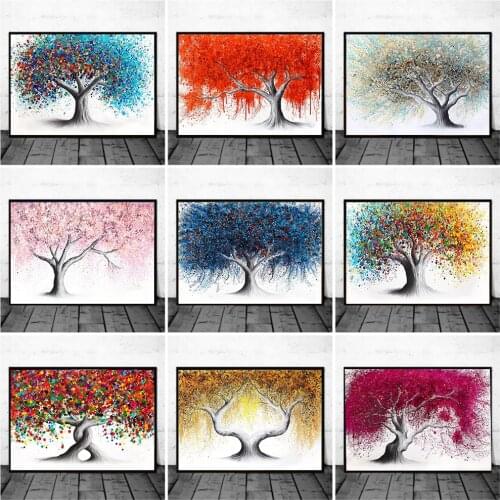 Abstract Graffiti Canvas Art Posters Landscape Tree Color Wall Painting Prints Nordic Home Decor For Interior Living Room Decor